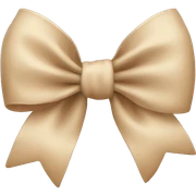 Beige bow sticker