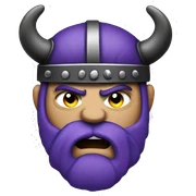 Angry Viking purple and black sticker