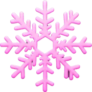 pink snowflake  sticker