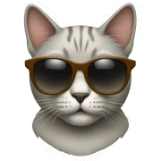 Cat with sunglasses sticker