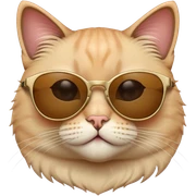 Cat with sunglasses sticker