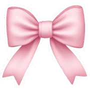 light pink bow on light pink bow sticker