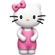 hello kitty shrugging sticker