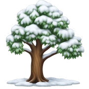 Tree with snow sticker