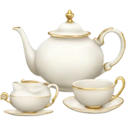 Elegant tea set sticker