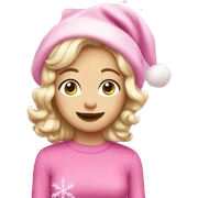 pink christmas sticker