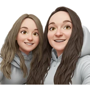 smiling girls under the tree sticker