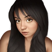 realistic portrait of girl sticker