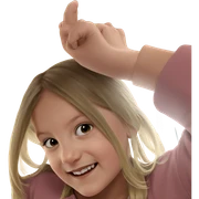 smiling blonde girl portrait sticker