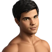smiling topless male portrait sticker