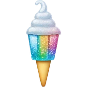 Glace avec paillette sticker