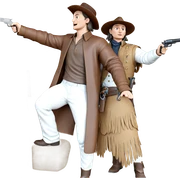 cowboy standoff with weapons sticker