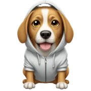dog wearing a hoodie sticker