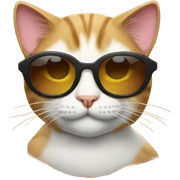 Cat with sunglasses sticker