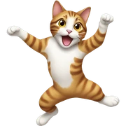 cat jumping  sticker