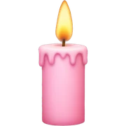 light pink candle sticker