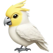 Yellow and white cockatiel sticker