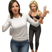 blonde girl in white shirt sticker