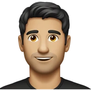 Handsome guy with dark hair and black shirt sticker