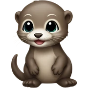 Baby otter sticker