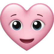 pastel pink heart sticker