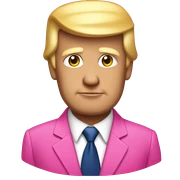 Donald trump in pink top sticker