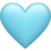 Pastel blue heart  sticker