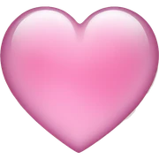 Glass pink heart sticker