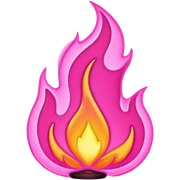 outline-pink-neon-flame sticker