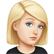 female, wearing black tshirt sticker