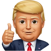 Trump thumbs up sticker