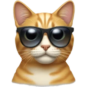 Cat with sunglasses sticker