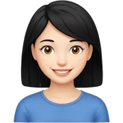 Black haired girl  sticker