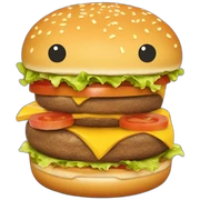 Burger eating a burger sticker