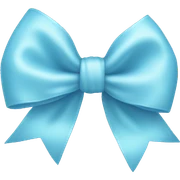 baby blue bow  sticker