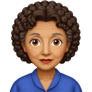 Mi abuela es morena con el pelo rizado y con la piel clara  sticker