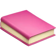Pink book sticker