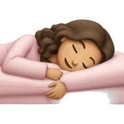 Brunette girl sleeping sticker