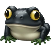 Black rain frog sticker