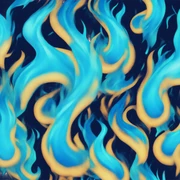 Blue fire sticker