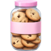 pale pink jar of cookies sticker