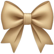 Beige bow sticker