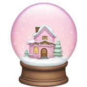 Pastel pink snow globe sticker