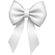 White bow sticker