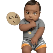 young boy in shorts sticker