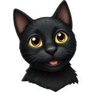 Black cat sticker