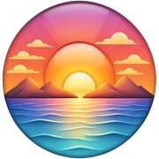 sunset sticker