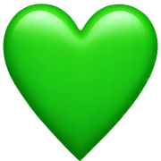 Green heart  sticker