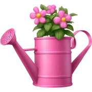 Pink garden watering can sticker