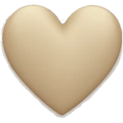 Beige Heart  sticker